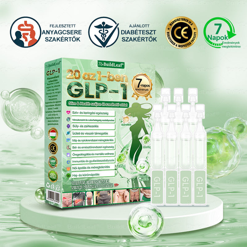 đHivatalos ĂĄruhĂĄz | BuildLeaf GLP-1 20 az 1-ben KarcsĂșsĂtĂł Ă©s egĂ©szsĂ©ges szĂĄjon ĂĄt szedhetĆ folyadĂ©k (naponta egyszer, 7 napon belĂŒl hat) â
 TĂĄmogatja a testsĂșlyt Ă©s a nĆk egĂ©szsĂ©gĂ©t, miközben feszesĂti a bĆrt Ă©s fokozza a vitalitĂĄst