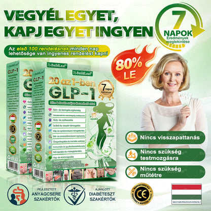 🍃Hivatalos áruház | BuildLeaf GLP-1 20 az 1-ben Karcsúsító és egészséges szájon át szedhető folyadék (naponta egyszer, 7 napon belül hat) ✅ Támogatja a testsúlyt és a nők egészségét, miközben feszesíti a bőrt és fokozza a vitalitást